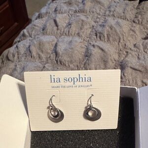 Lia Sophia Silver Hoop Earrings